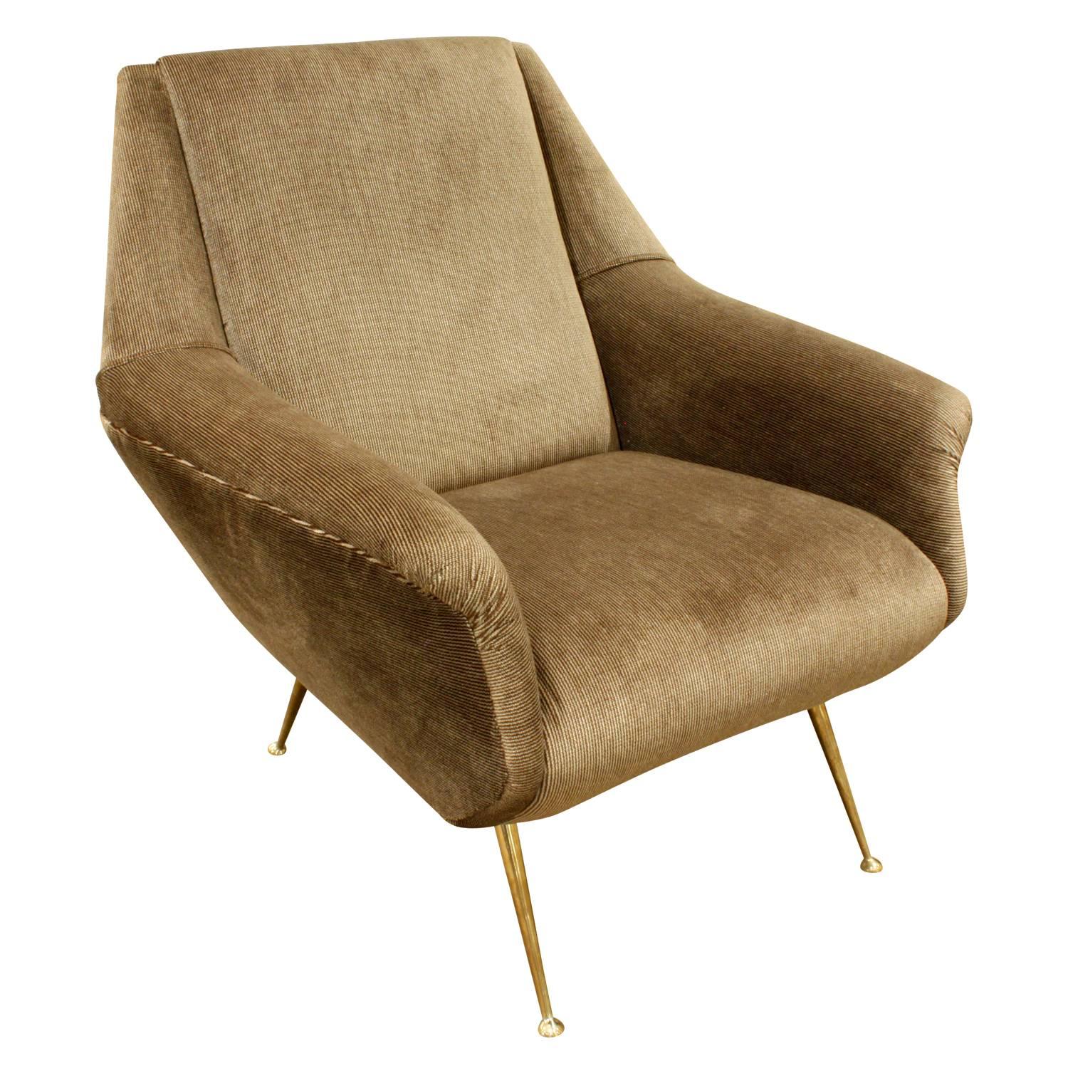 Mid-Century Modern Carlo de Carli Pair of Chic Lounge Chairs, 1950s