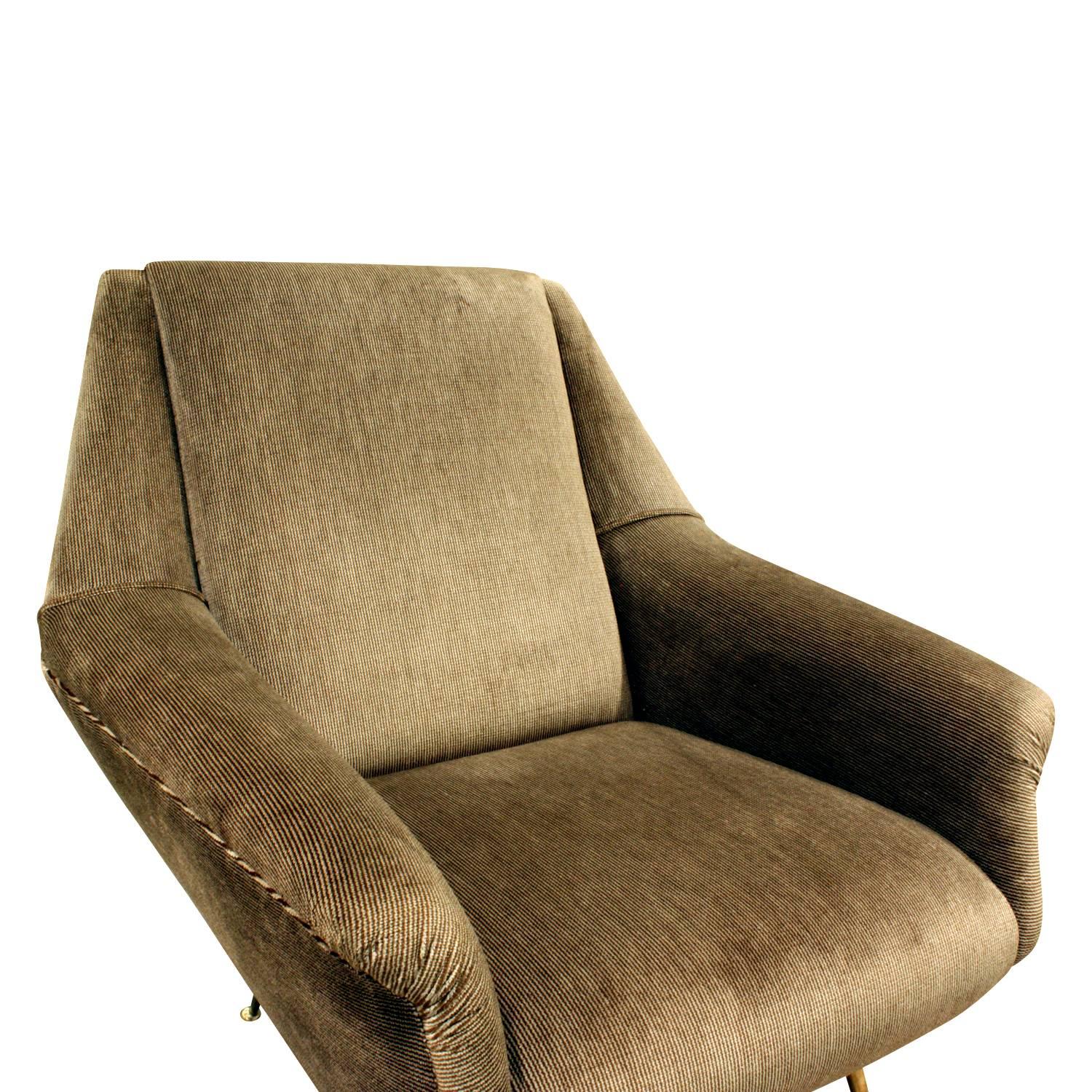 Mid-20th Century Carlo de Carli Pair of Chic Lounge Chairs, 1950s