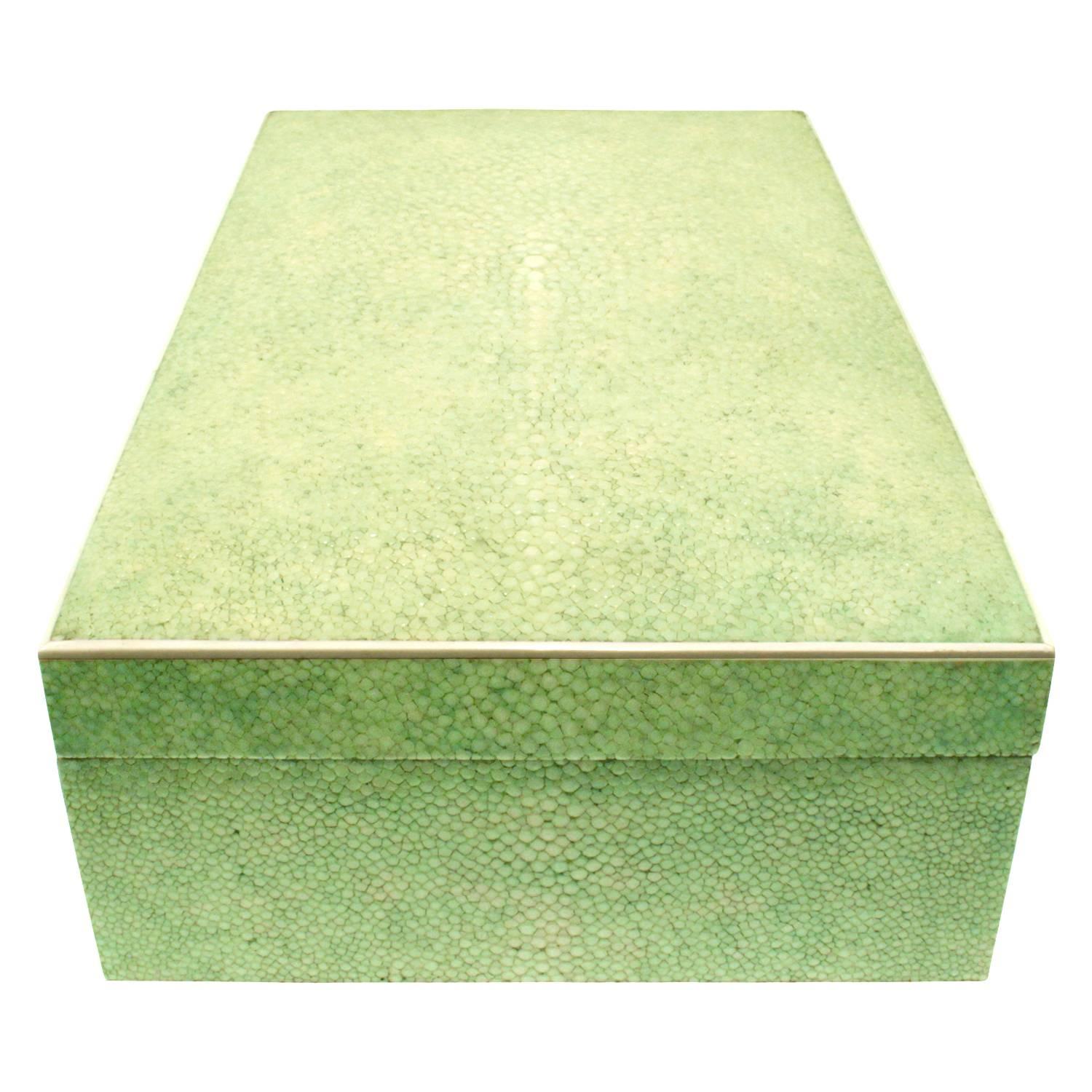 Mid-Century Modern Karl Springer Exquisitely Crafted Shagreen Box, 1970s