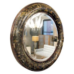 Karl Springer Large "Bolection Molding Mirror" in Pennshell, 1975