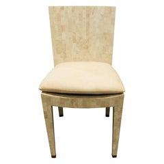 Karl Springer "JMF Chair" in Tessellated Fossil Stone, 1970s