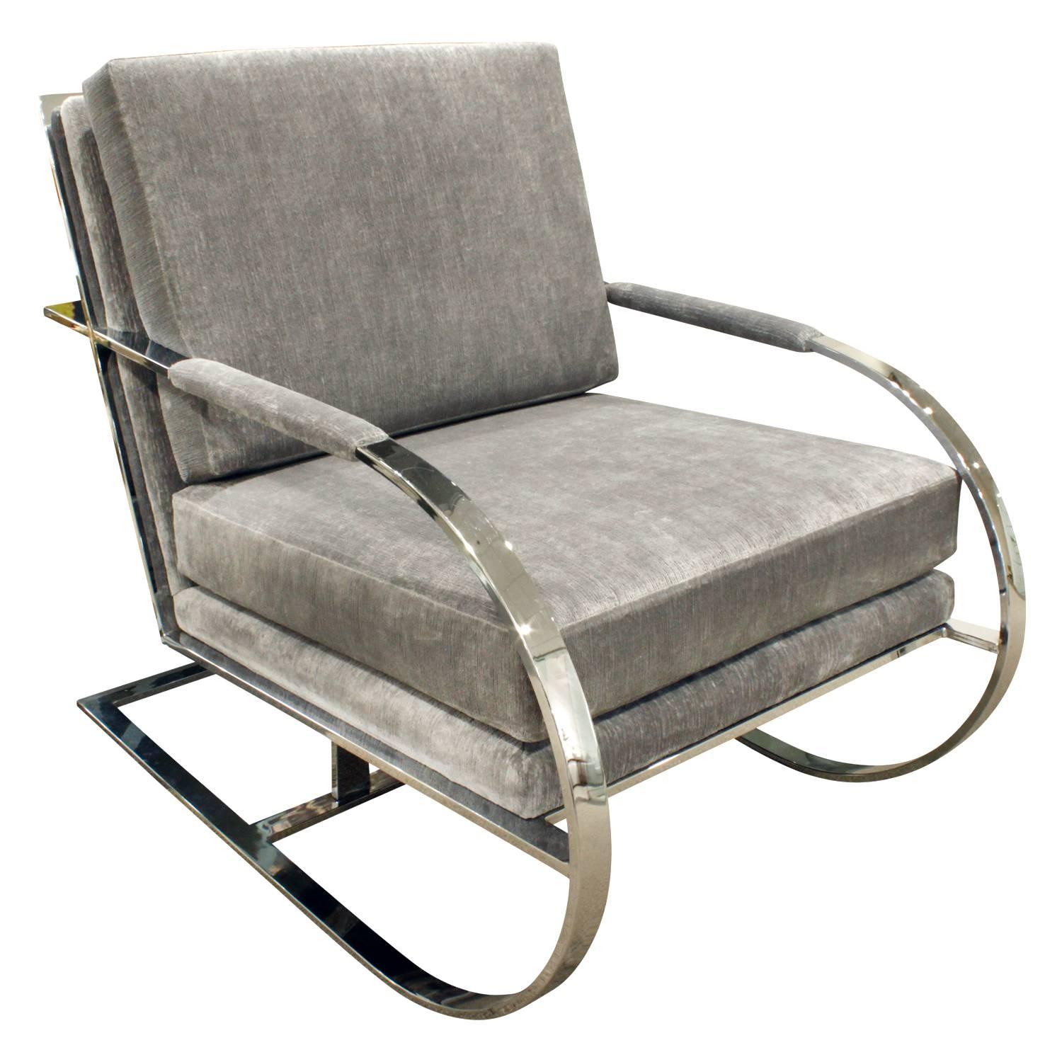 Milo Baughman Cantilevered Lounge Chair, 1970s