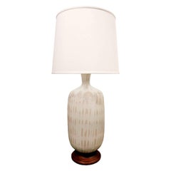 Large Studio Made Ceramic Table Lamp, 1950s