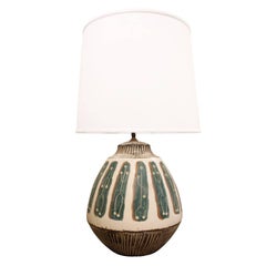 Ceramic Table Lamp with Abstract Figures, 1950s