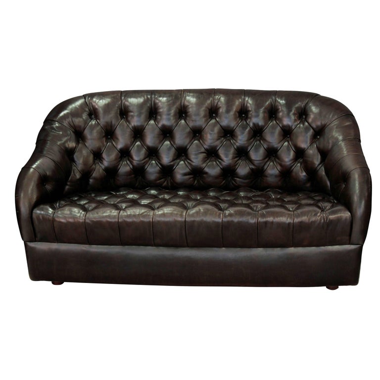 Small On Tufted Sofa By Ward Bennett 1970s