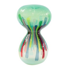 Anzolo Fuga Rare Handblown Hourglass Vase, circa 1960