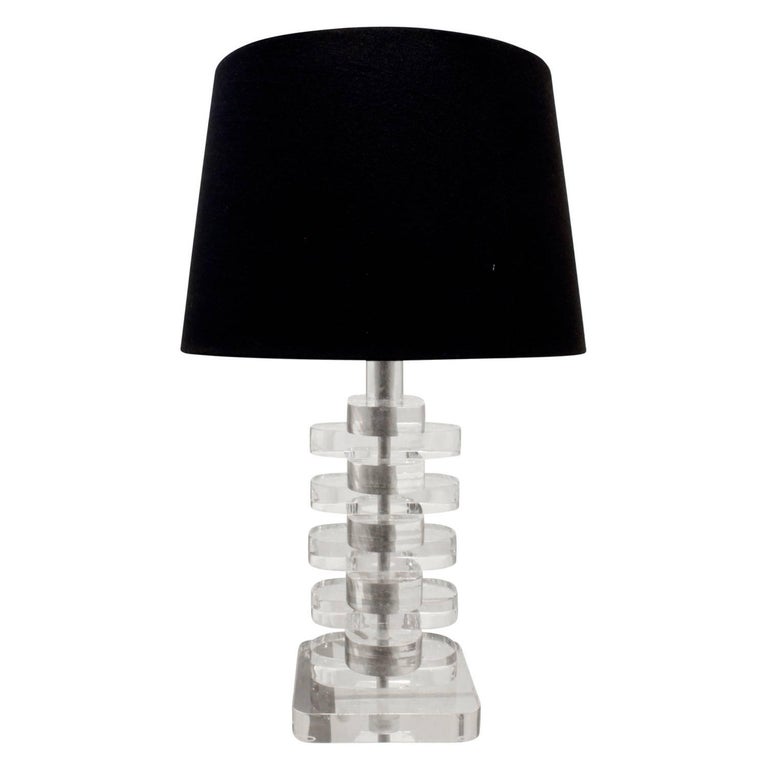 Small Stacked Lucite Table Lamp 1970s For At 1stdibs Small Stacked Lucite Table Lamp 1970s For