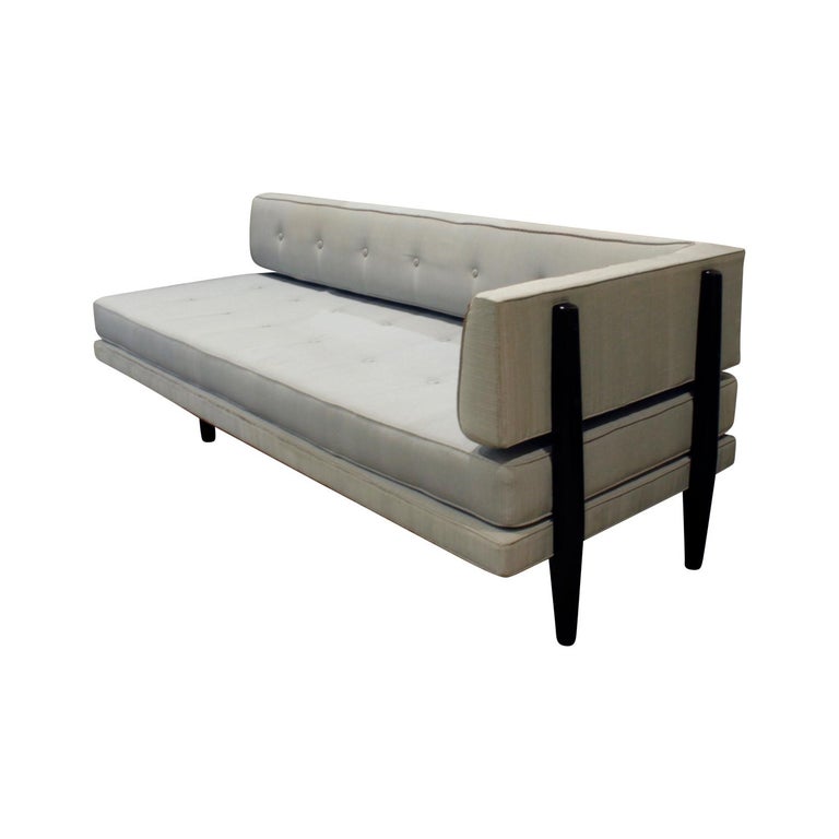 Edward Wormley Elegant Sofa Day Bed With Walnut Legs 1953 For Elegant Sofa Daybed Model No 5334 With Separated Back And Arm Walnut Legs Designed