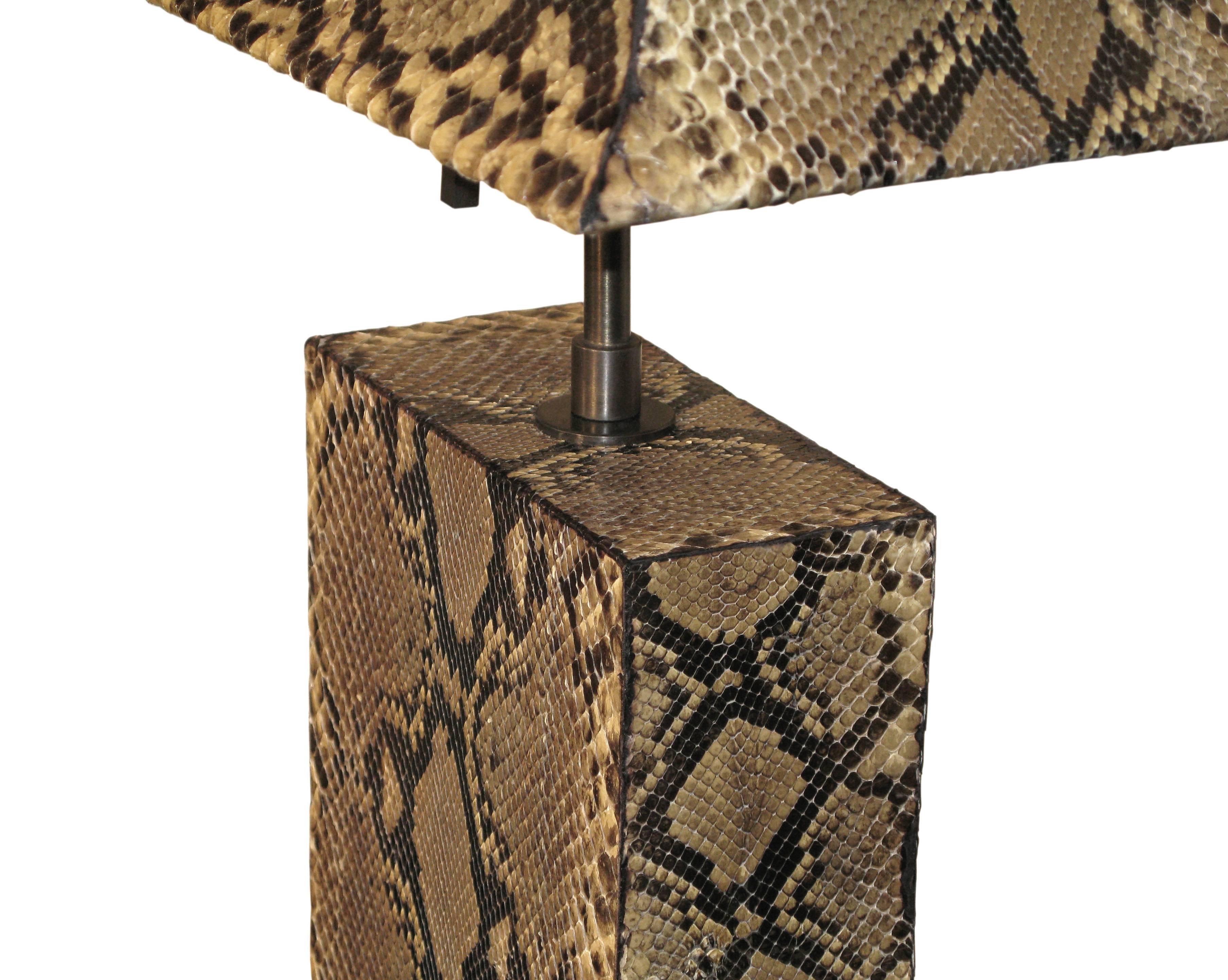 Mid-Century Modern Pair of Table Lamps in Python by Karl Springer