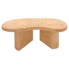 Karl Springer Rare "Goatskin Free Form Desk" 1988