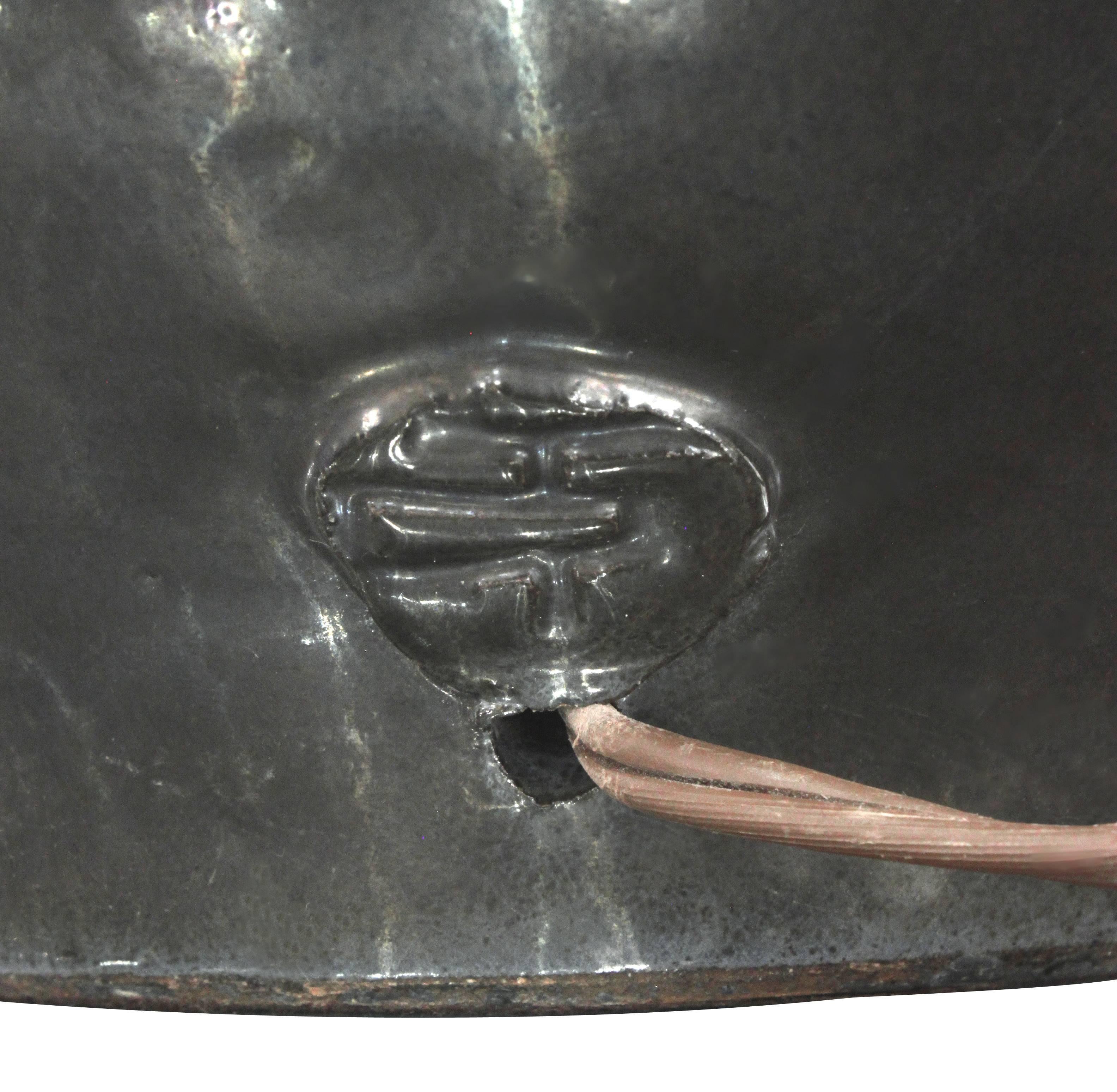 Mid-20th Century Hand-Thrown Ceramic Table Lamp with Gunmetal Glaze by Design Technics