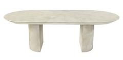 "Knife Edge Dining Table" in Bleached Goatskin by Karl Springer