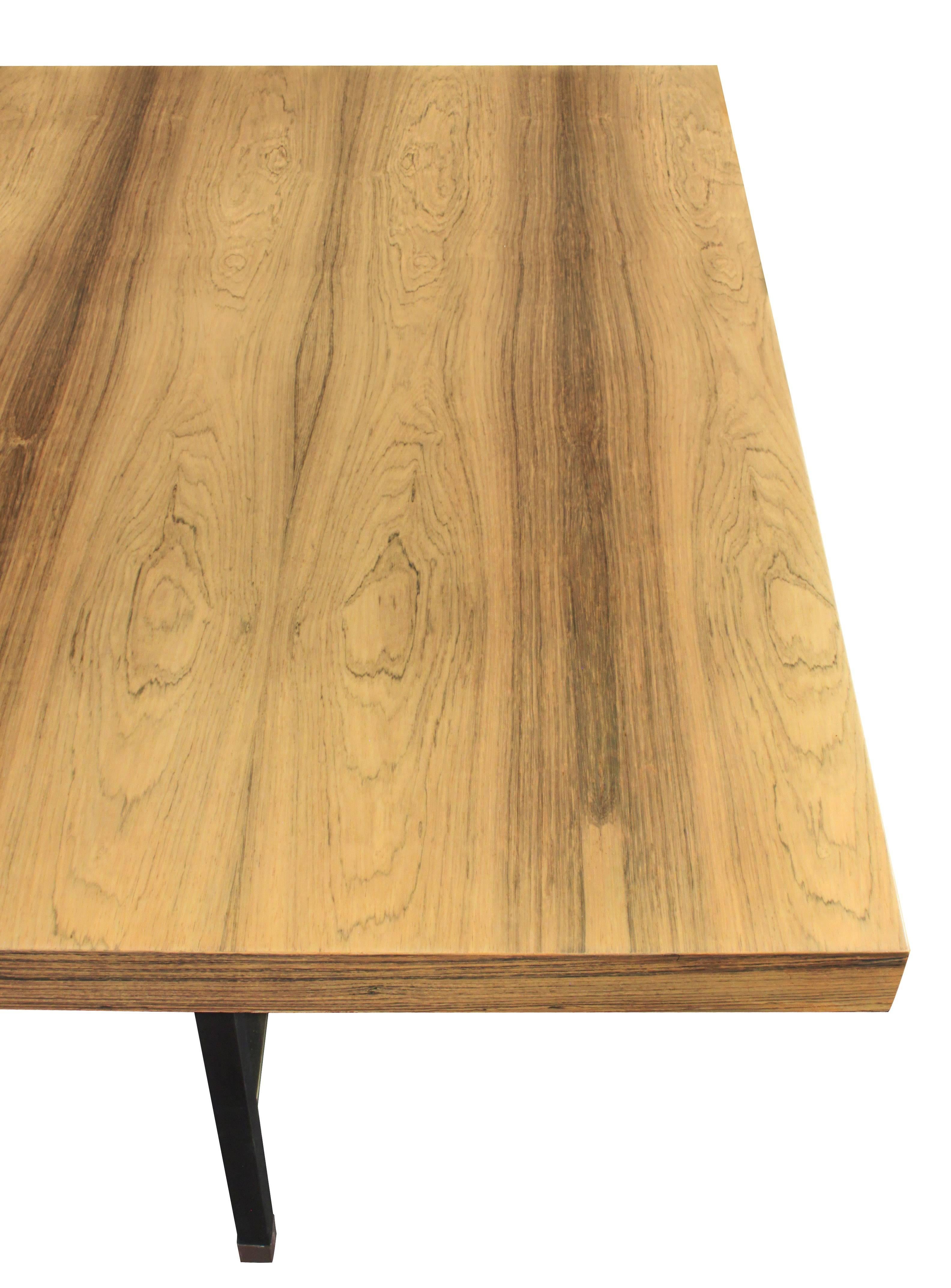 American Elegant Dining Table in Bleached Brazilian Rosewood by Harvey Probber