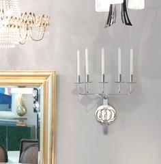 Pair of Impressive Five Arm Wall Sconces by Tommi Parzinger