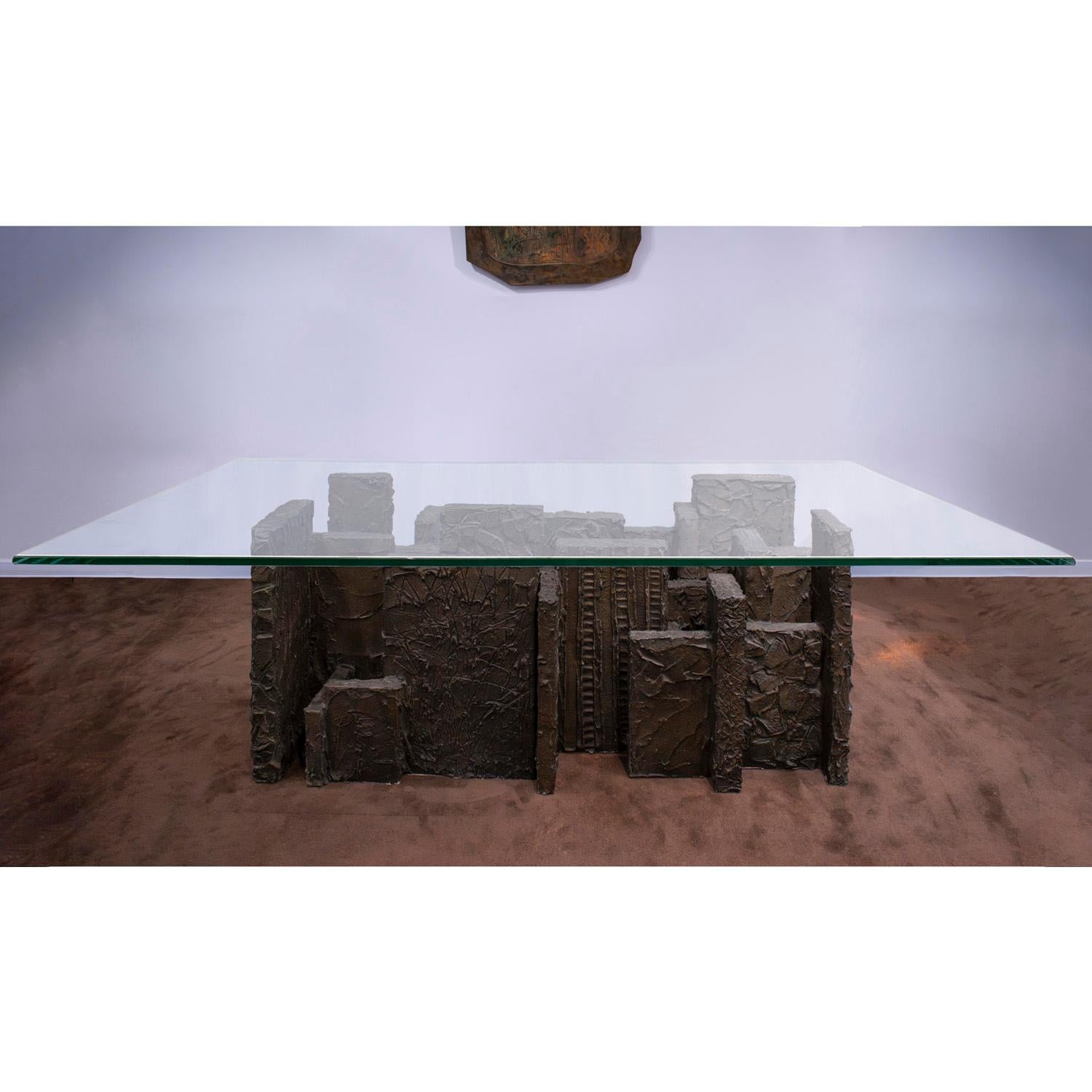 Paul Evans Rare Skyscraper Dining Table in Bronze Resin 1972 (Signed and Dated) For Sale 1