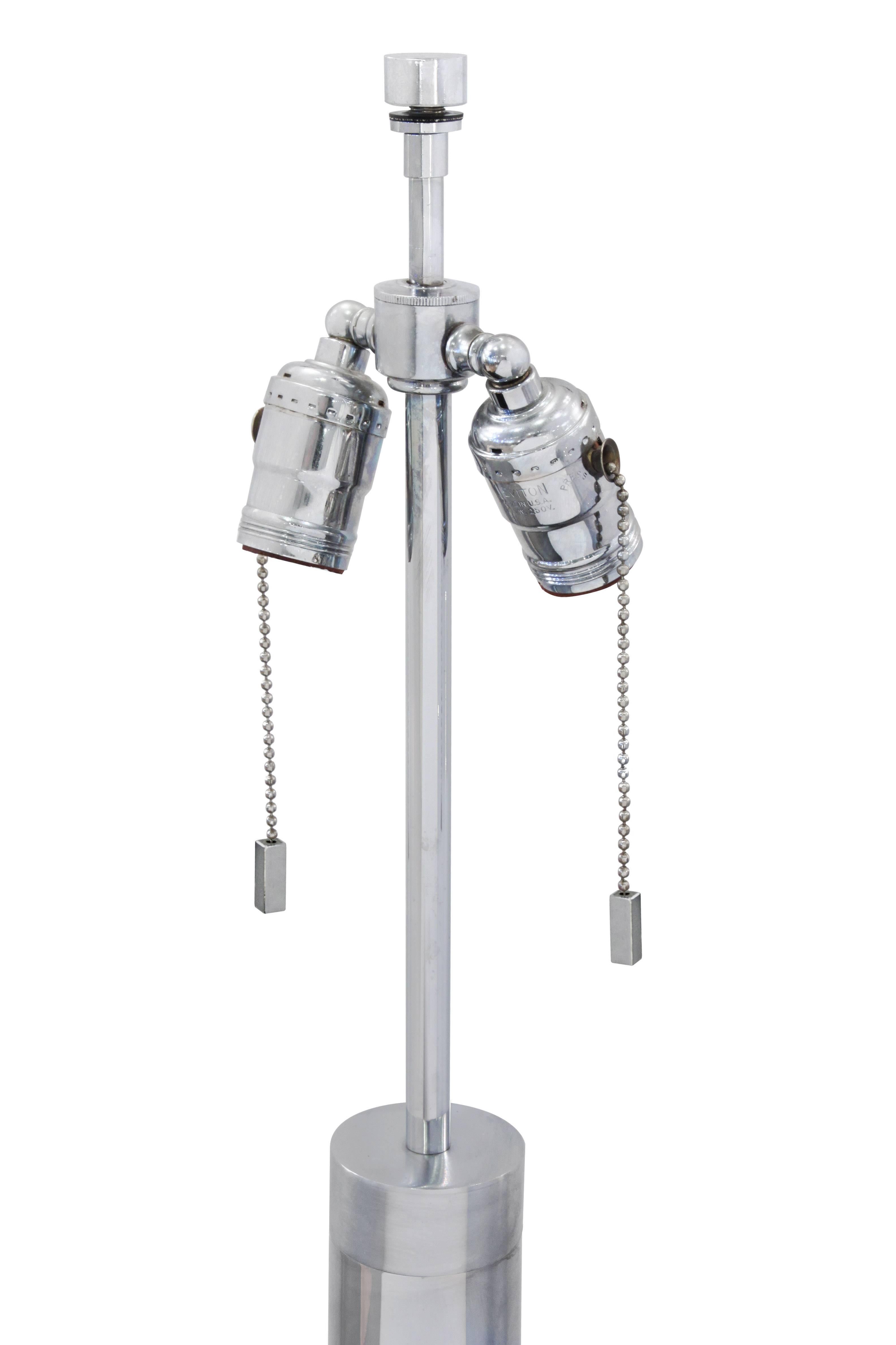 Mid-Century Modern Chic Floor Lamp in Chrome and Lucite by Karl Springer