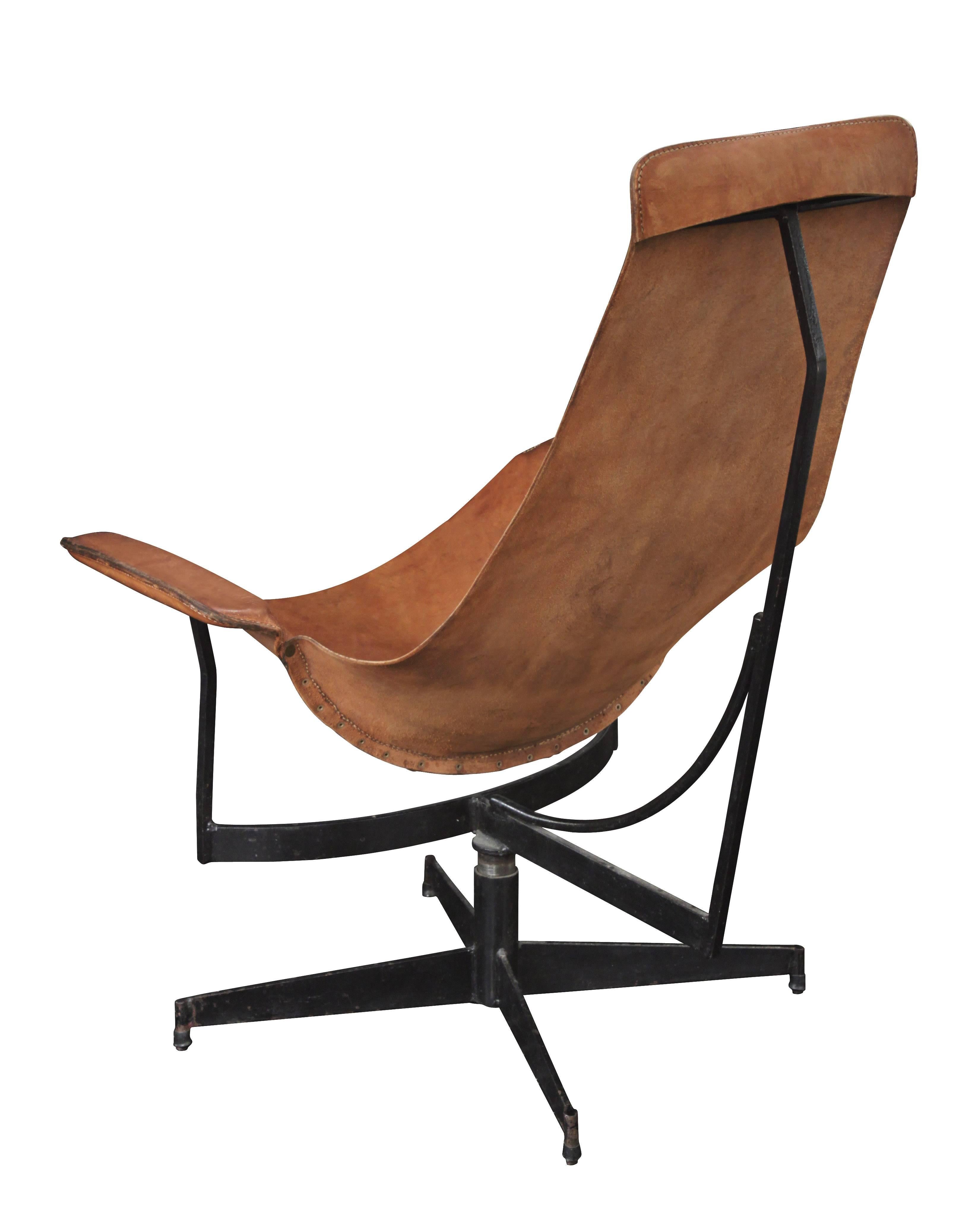 American Pair of Swivelling Sling Chairs by William Katavolos