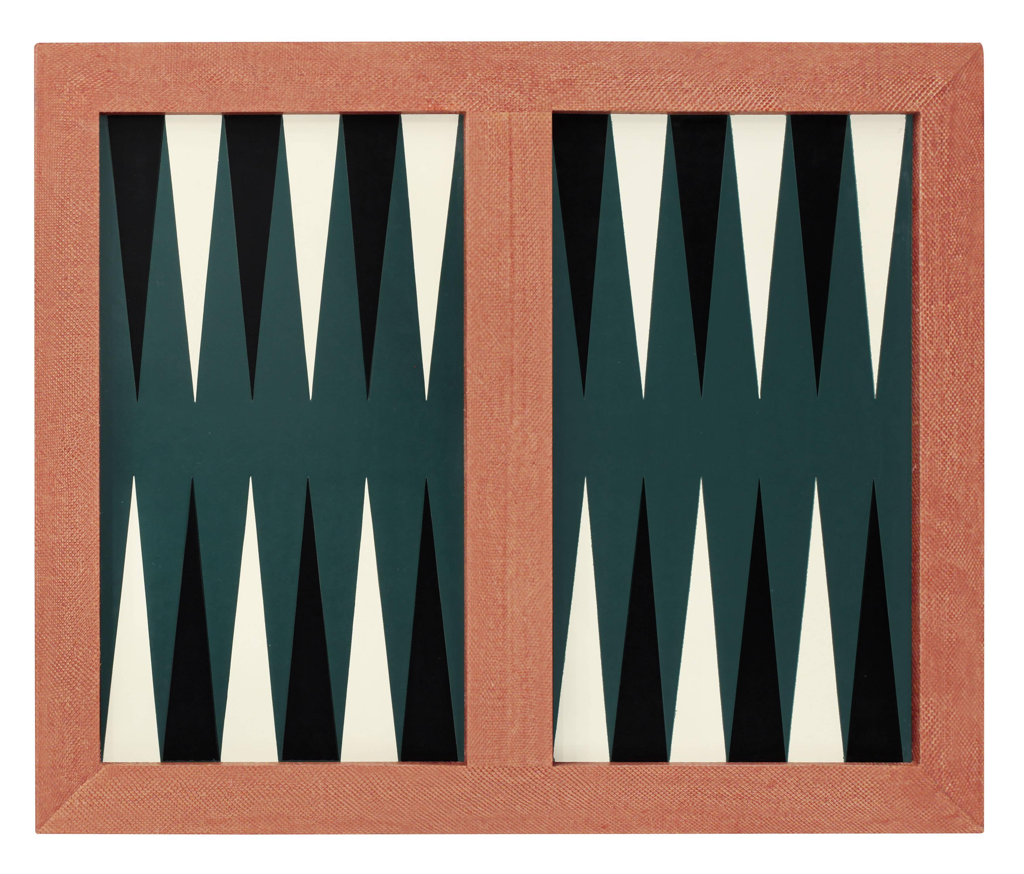 Mid-Century Modern Backgammon Game Board Covered in Snake Skin by Karl Springer