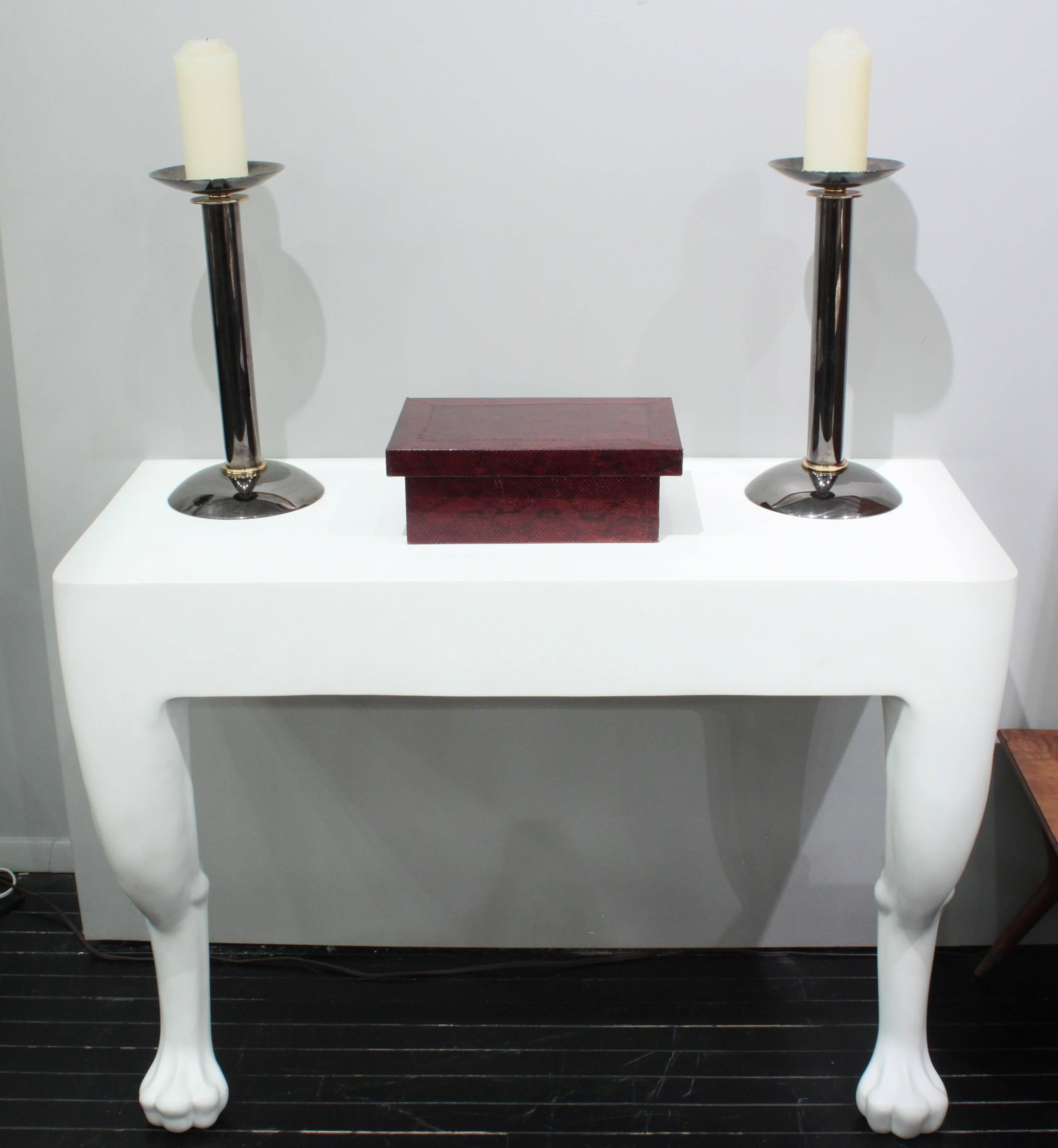 Mid-Century Modern Wall-Mounted Console Table in the Manner of John Dickinson