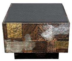 Exceptional Patchwork Side Table with Slate Top by Paul Evans