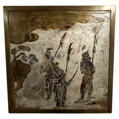 Philip und Kelvin LaVerne: Einzigartige „Ming“-Wandskulptur aus Bronze, 1960er Jahre (signiert)
