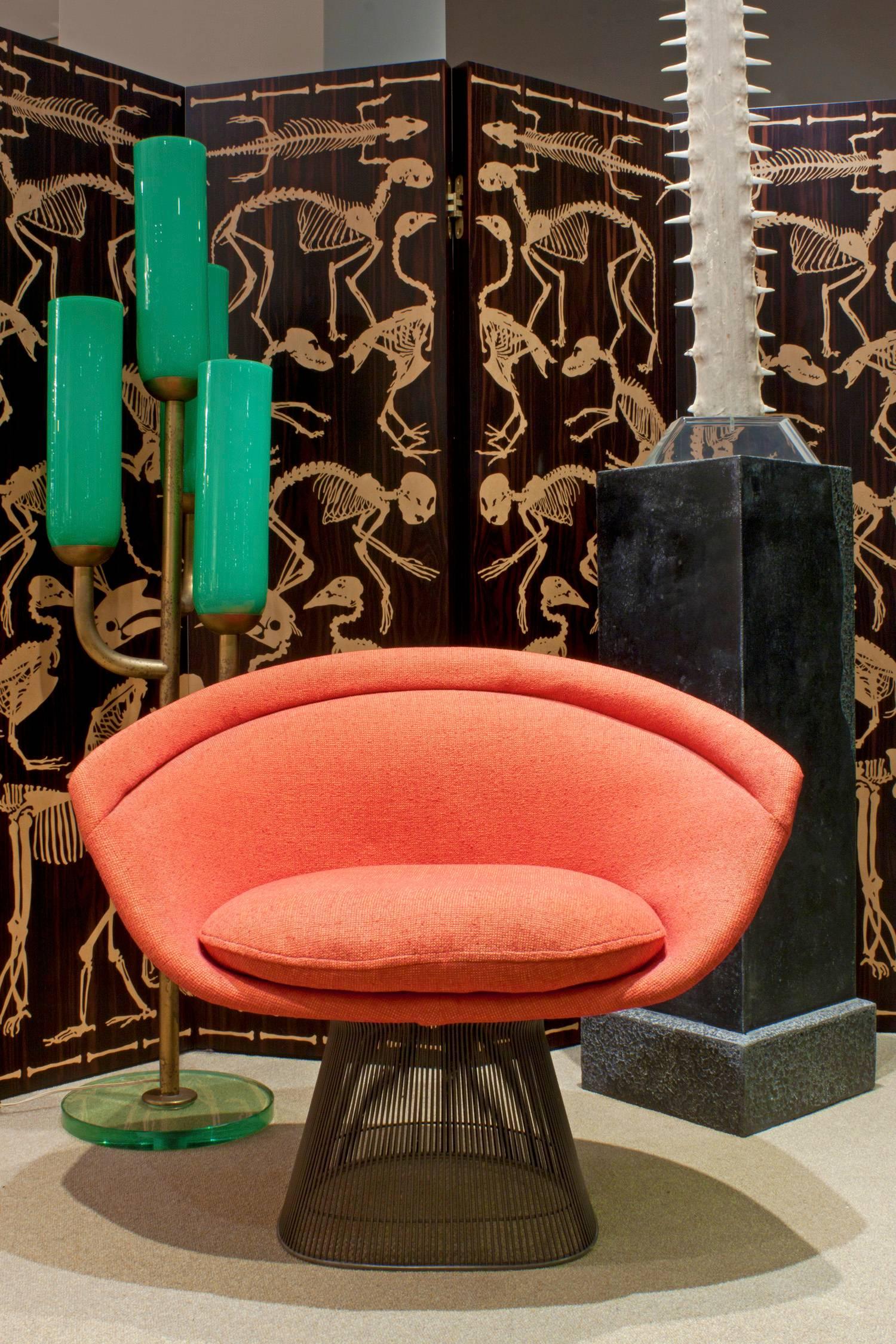 Warren Platner Bronzed Steel Lounge Chair, 1960s 1