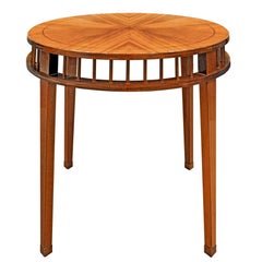 Table d'appoint ronde en acajou Shelton-Mindel, années 1990