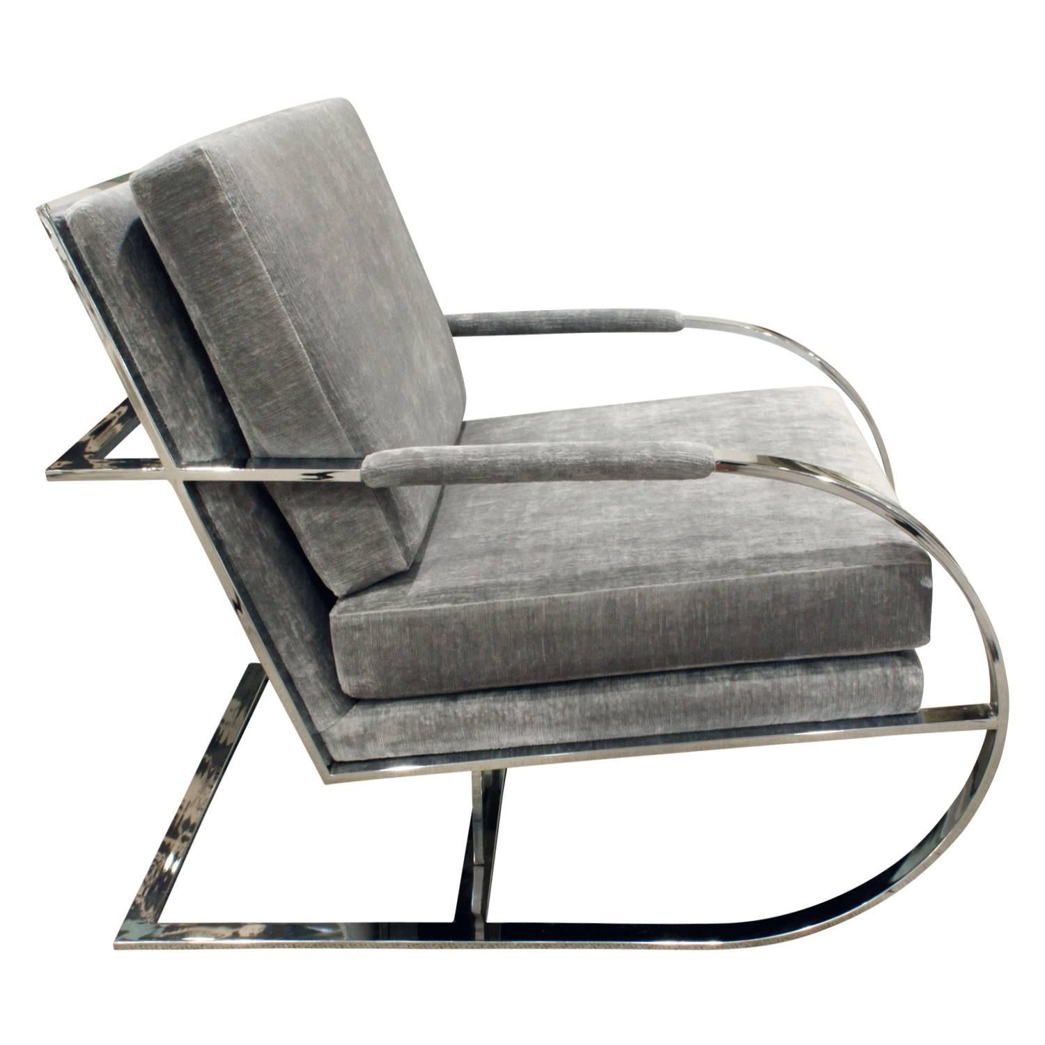 Mid-Century Modern Milo Baughman Cantilevered Lounge Chair, 1970s