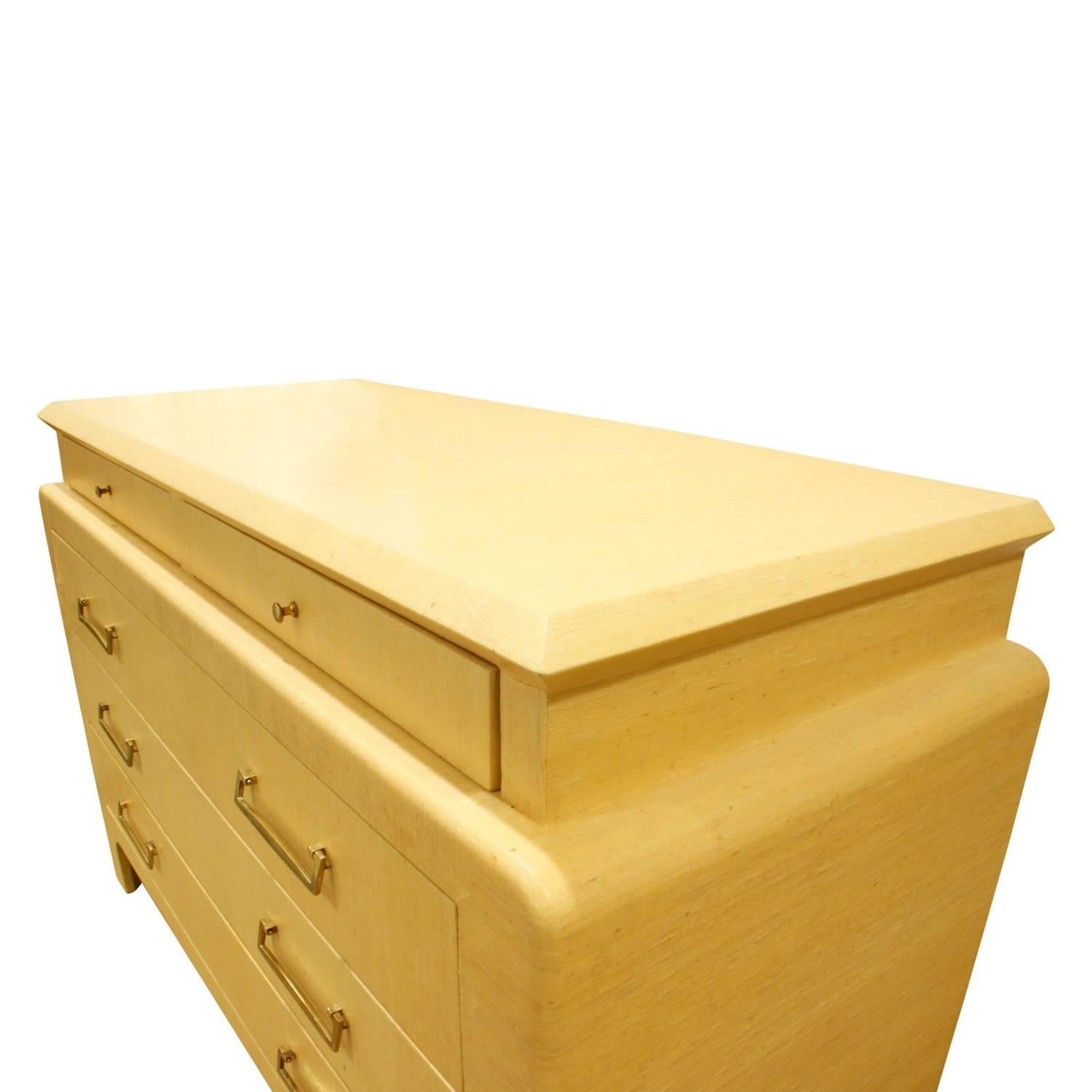Modern Harrison Van Horn Chest of Drawers in Lacquered Linen, 1970s