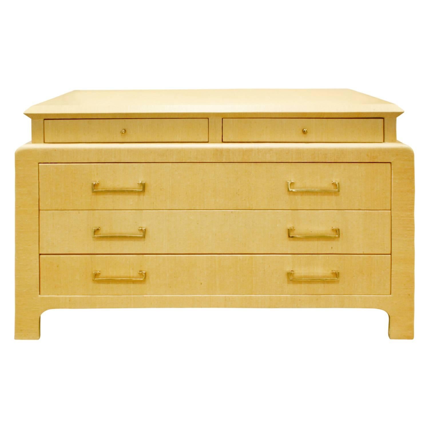 Harrison Van Horn Chest of Drawers in Lacquered Linen, 1970s