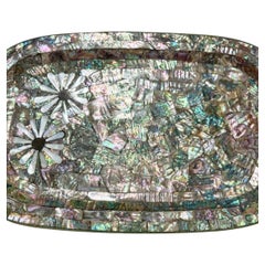 Los Castillo Taxco Mexican Modernist Abalone, Mother of Pearl & Silvered Tray