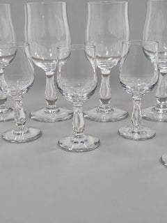 Set of 11, Baccarat France "Longchamps" Pattern Sherry & Cordial Glasses