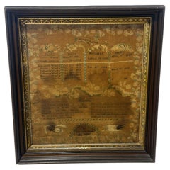 Elizabeth Wurts American Family Record Needlework Sampler, Dated 1837