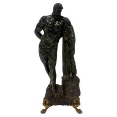 Italian Grand Tour Neoclassical Verde Antico Marble Farnese Hercules, 19th C.