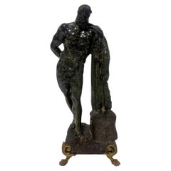 Italian Grand Tour Neoclassical Verde Antico Marble Farnese Hercules, 19th C.