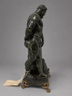 Italian Grand Tour Neoclassical Verde Antico Marble Farnese Hercules, 19th C.