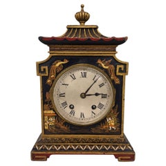 Edwardian Coventry Astral Chinoiserie Pagoda Mantel Clock, England, Circa 1930