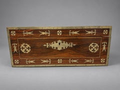English Regency Brass-Inlaid Rosewood Lap Desk and Dressing Case, circa 1820