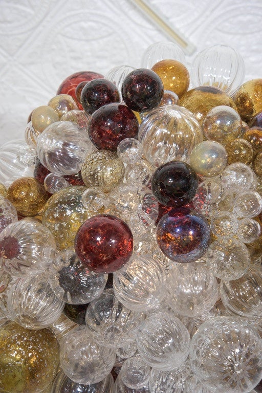 Large Glass Bubble Chandelier For Sale 1