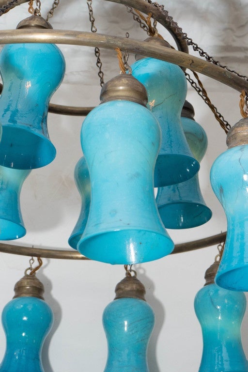 bell shaped glass chandelier