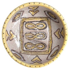 Large Guido Gambone Bowl, Italian Ceramic Centerpiece