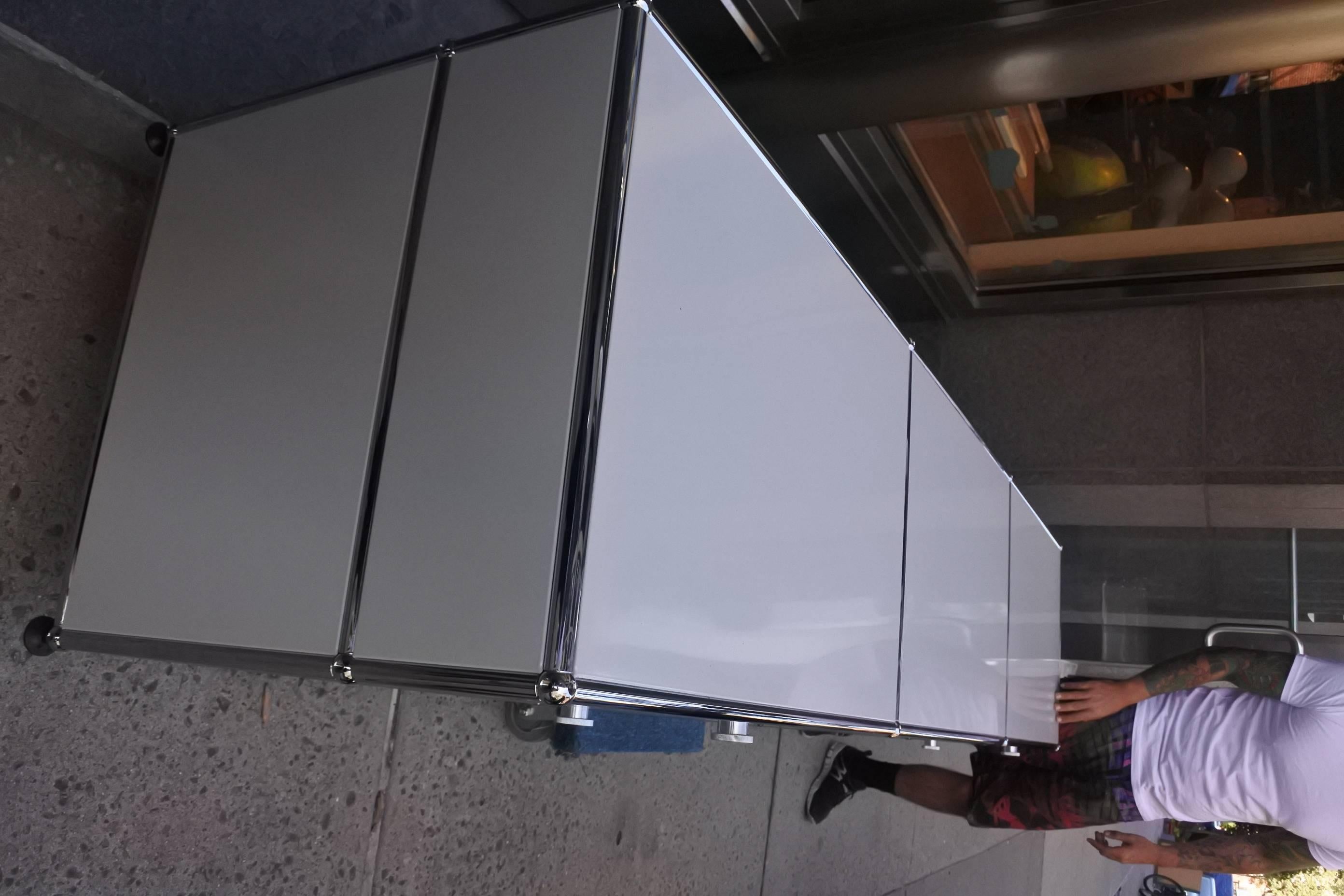 Enameled USM Haller Custom Order Console and Storage Unit For Sale
