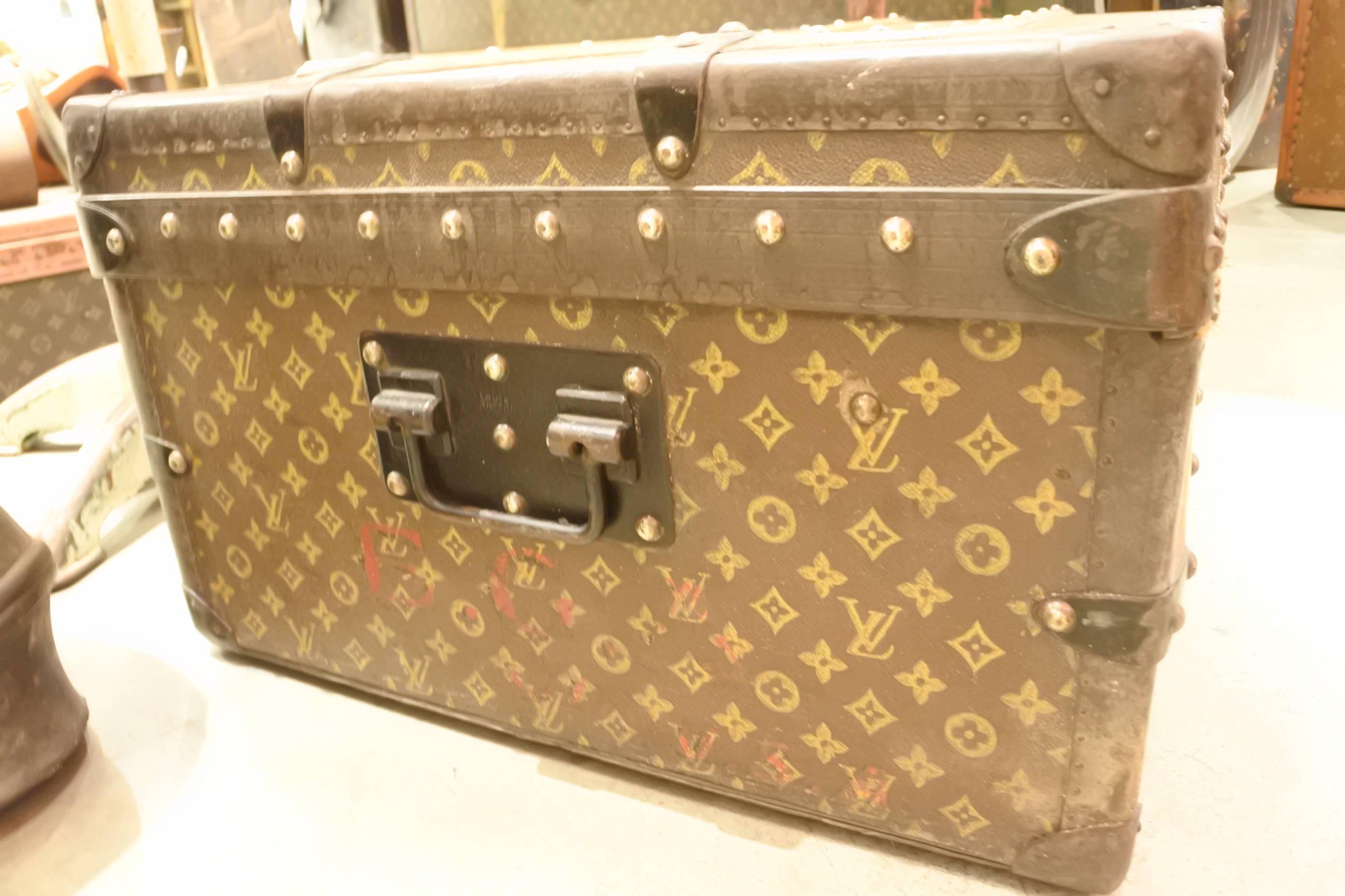 French Vintage Louis Vuitton Steamer Trunk For Sale