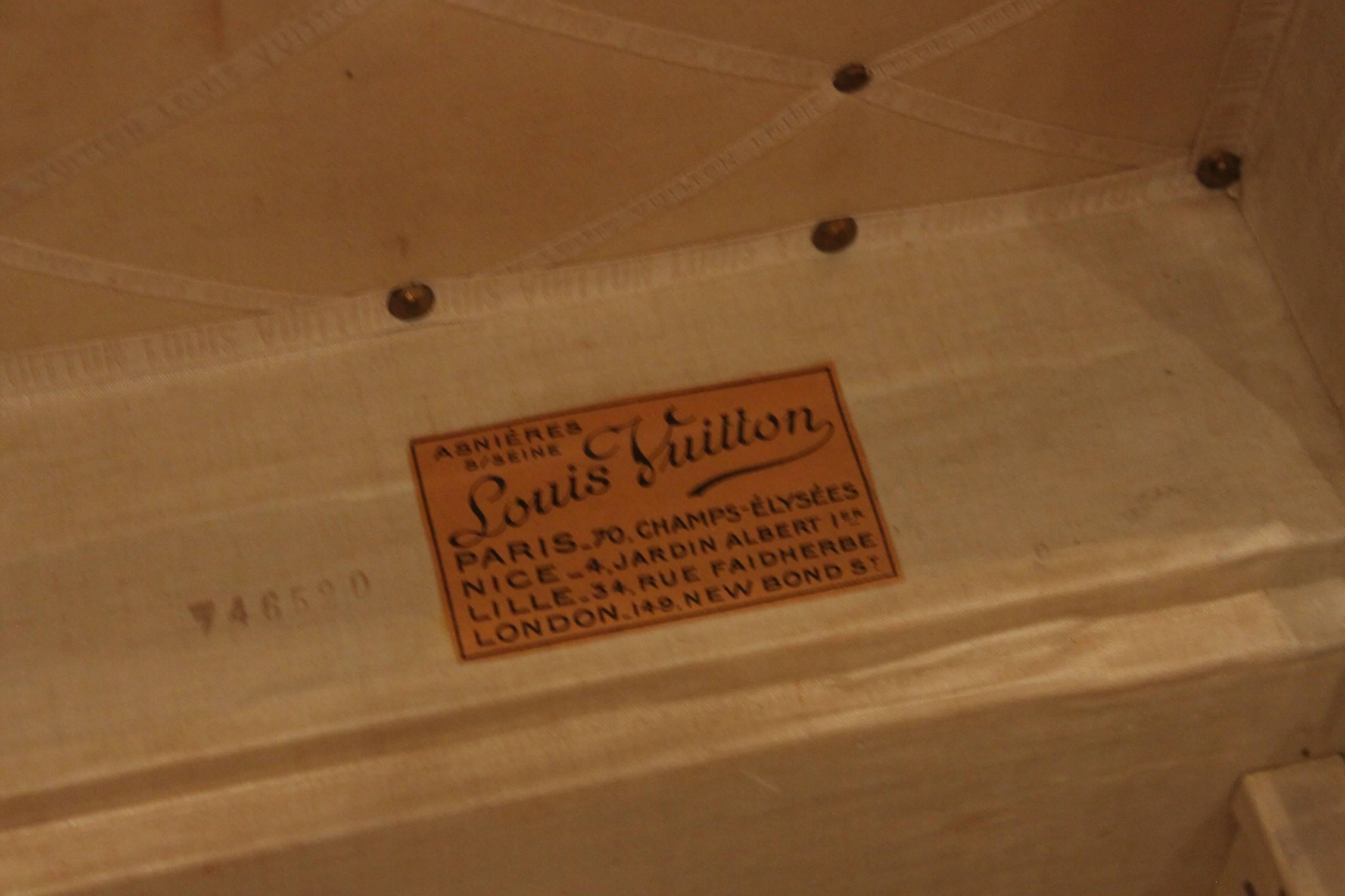 Canvas Vintage Louis Vuitton Steamer Trunk For Sale