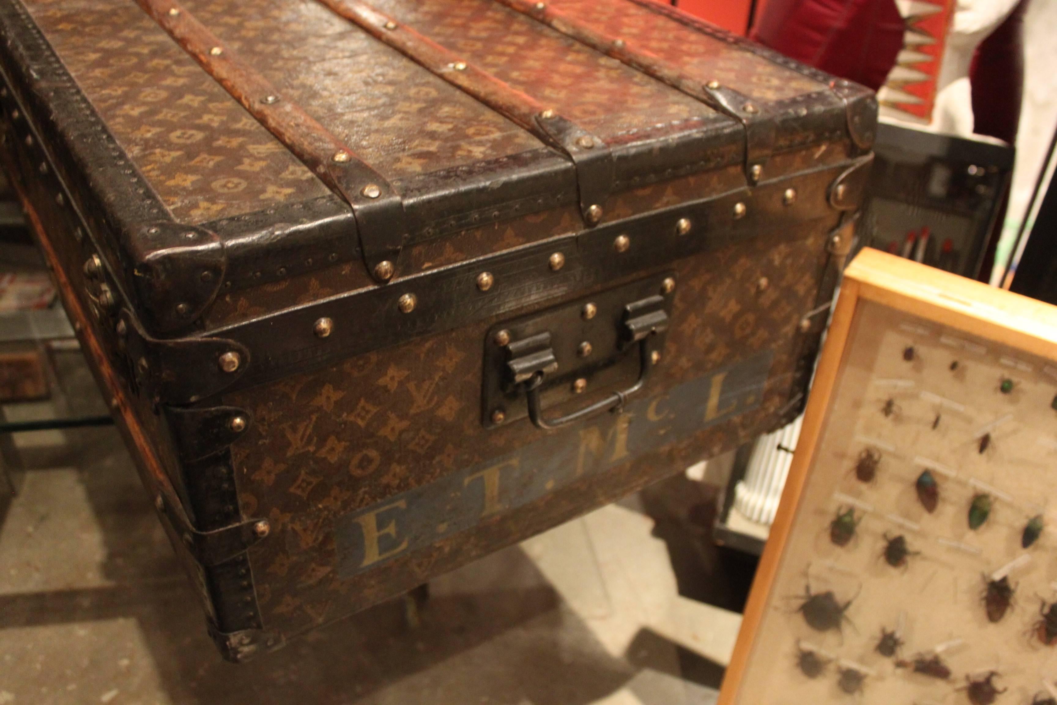 Mid-20th Century Vintage Louis Vuitton Steamer Trunk