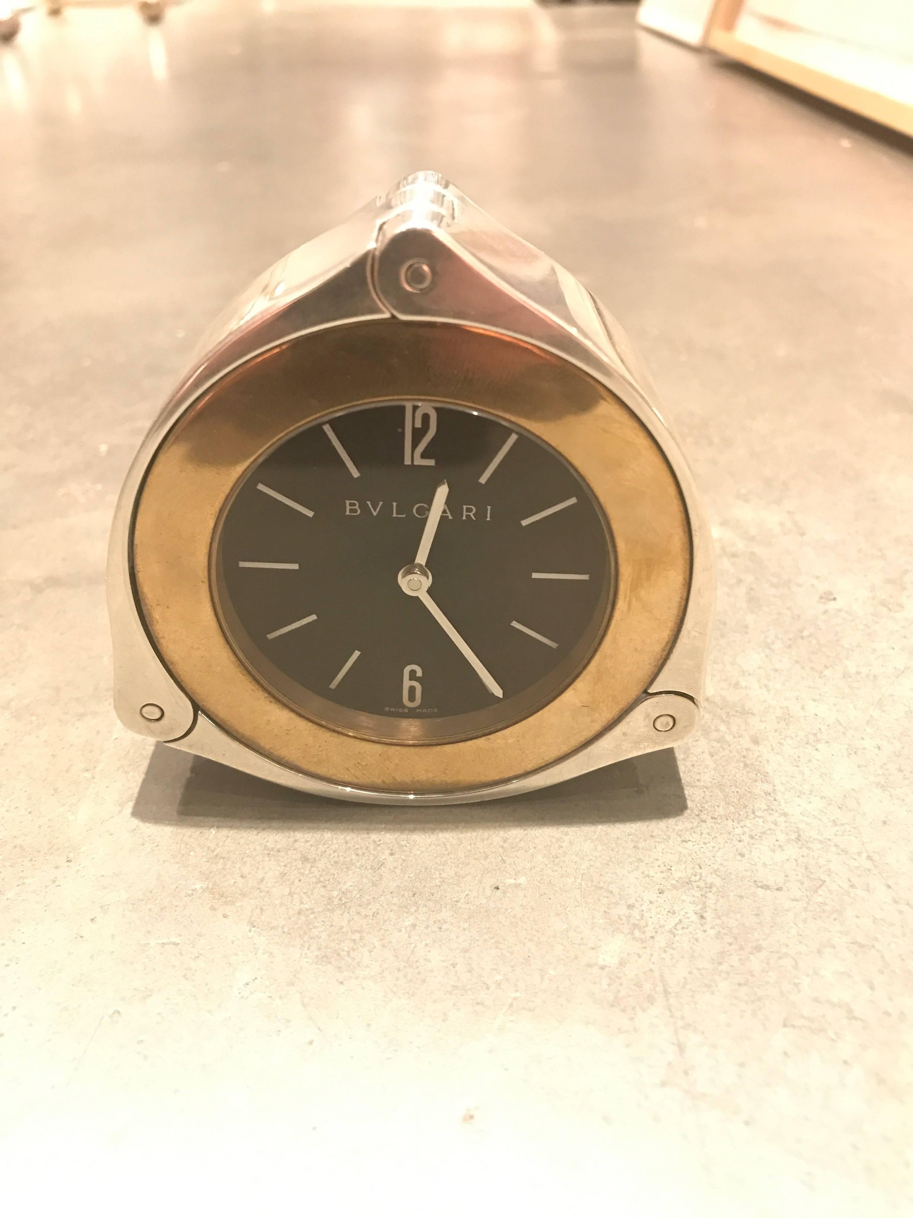 Modern Bulgari Desk Clock For Sale