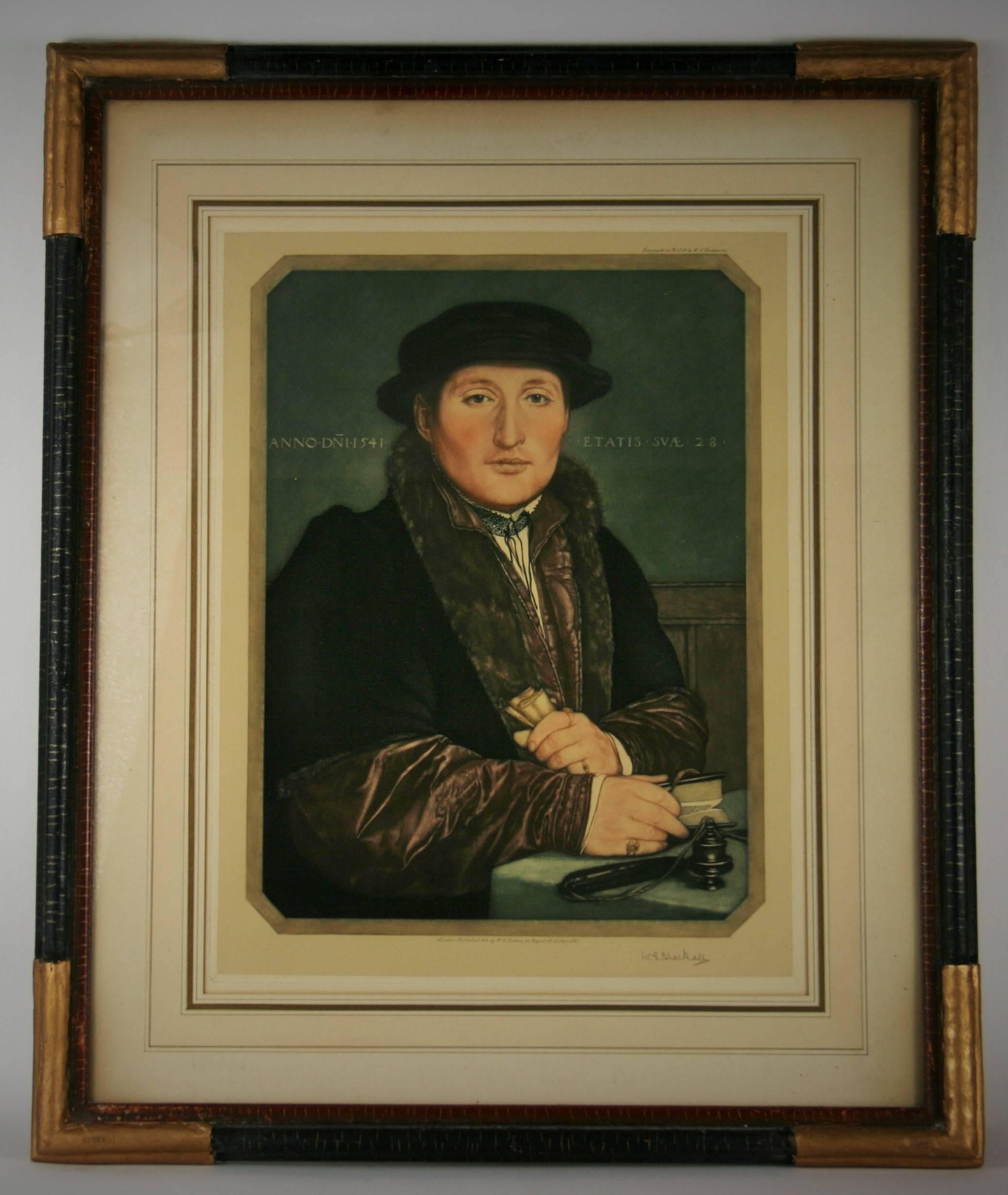 5-2559 19th century engraving of a European nobleman set in a custom wood frame.
Signed W.J.Blackall.
