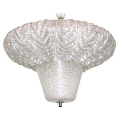 Seguso Lustre tulipe surdimensionné en verre de Murano