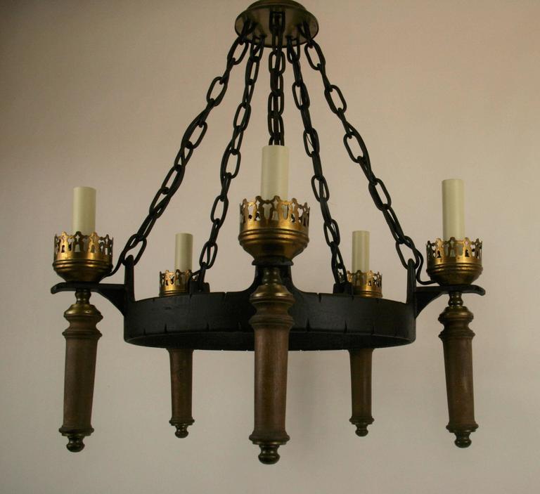Black Iron Ring Light Fixture For Sale at 1stdibs