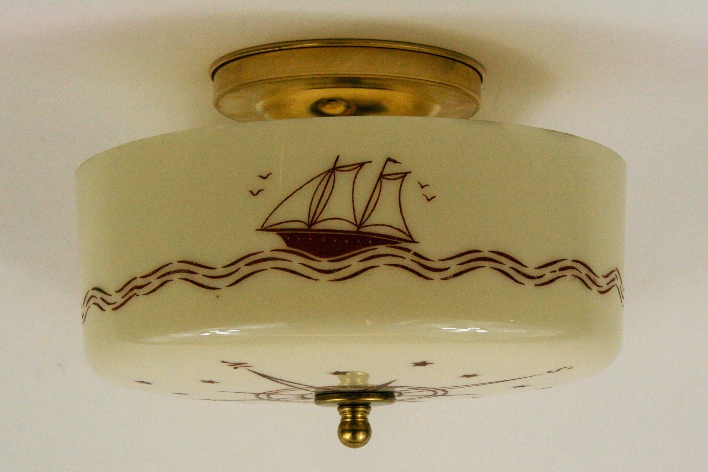 boat wheel ceiling light